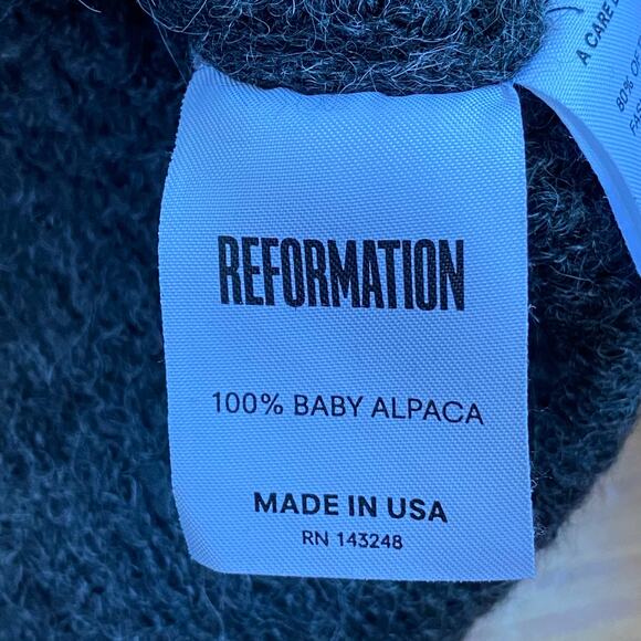 REFORMATION Baby Alpaca Sweater Size L - Picture 7 of 11